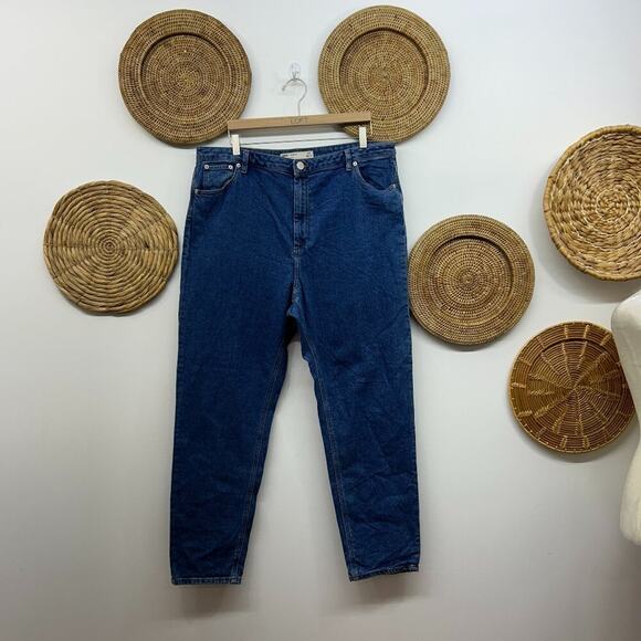 ASOS Dark Blue Denim High Waist High Rise Jeans Plus Size 24 - Picture 1 of 5